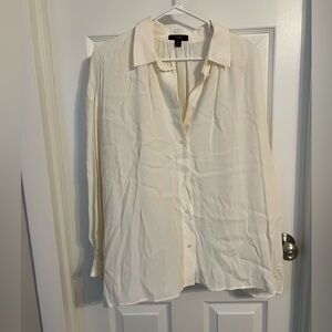 J. Crew Cream Relaxed Button Down Shirt